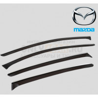 Дефлекторы окон Mazda CX-5 2 поколение (2017-2022) Chromex с хром молдингом
