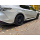 Накладка-молдинг на задний бампер Toyota Camry v70 (карбон)