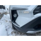 Накладка-молдинг на передний бампер Toyota RAV4 (2013-2019) (карбон)